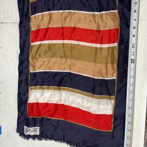 VINTAGE MADE IN ITALY JAQUES PIAGET BLUE SCARF 100% POLYESTER 50" X 17.5"